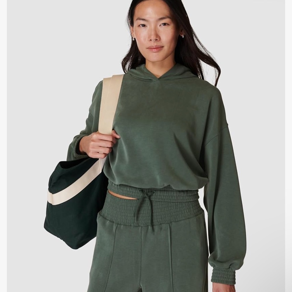 Olive Green Hoodie by [sweaty Betty]